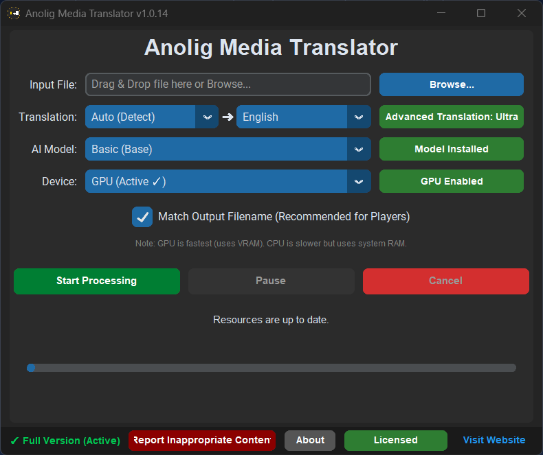 Anolig Media Translator