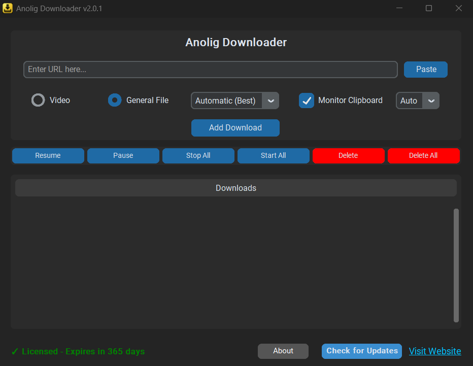 Anolig Downloader Annual Plan Activation