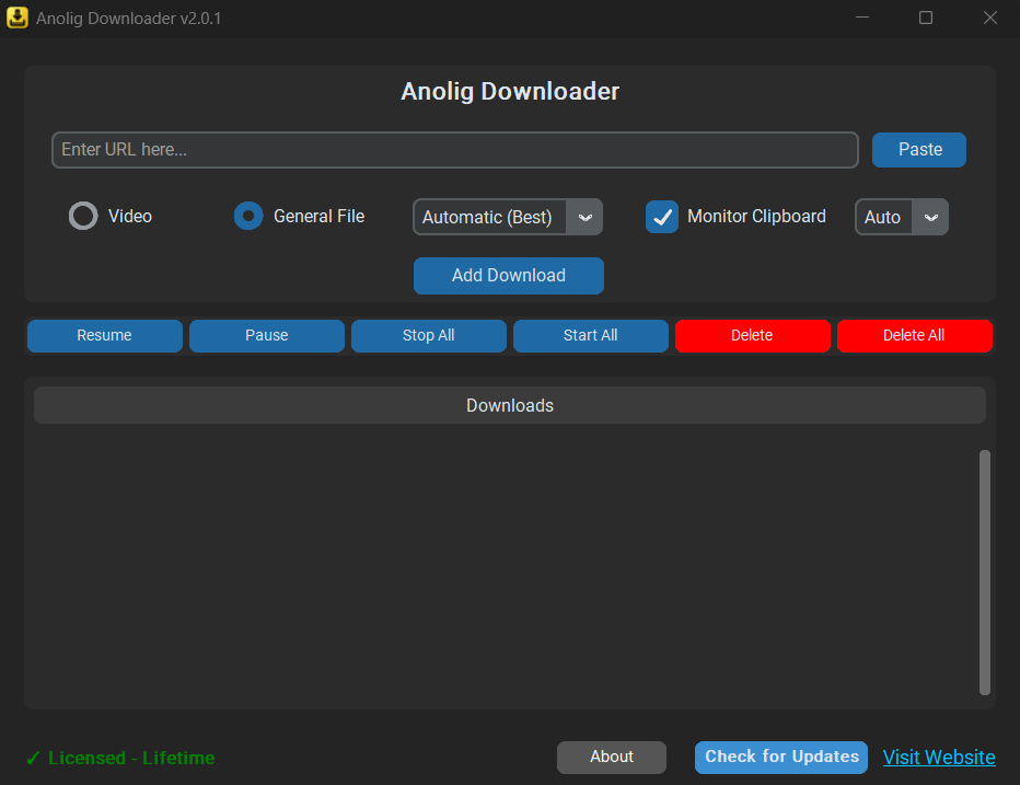 Anolig Downloader Lifetime Plan Activation