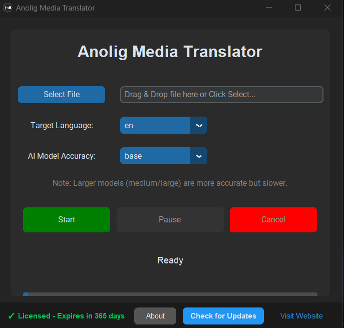 Anolig Translator Annual Plan