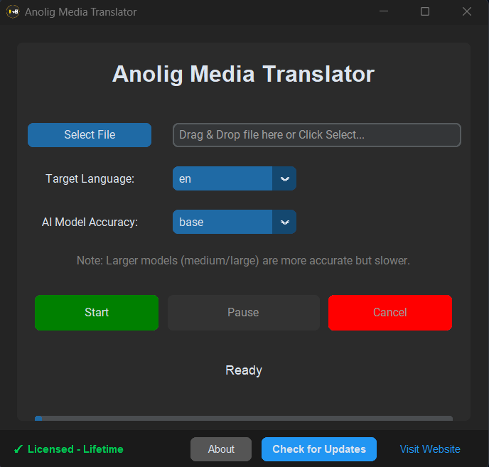 Anolig Translator Preview